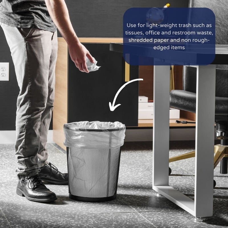 Plasticplace 6 Gallon Trash Bags â”‚ 6 Microns â”‚ Clear Garbage Can High Density Liners â”‚ 20" x 22" (2000 Count) - Image 3