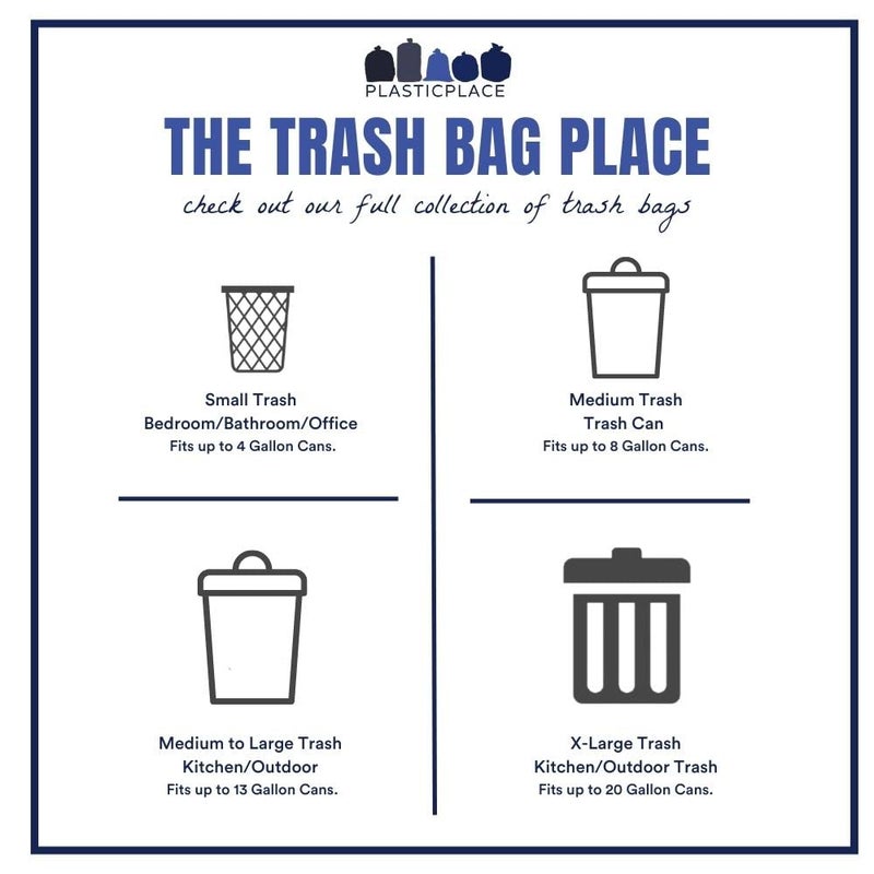 Plasticplace 6 Gallon Trash Bags â”‚ 6 Microns â”‚ Clear Garbage Can High Density Liners â”‚ 20" x 22" (2000 Count) - Image 5
