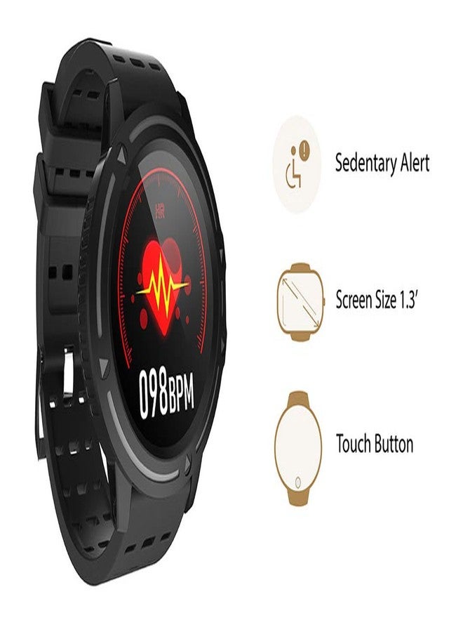 OPTA SB-163 Bluetooth Fitness Watch with Full Touch Screen Display All Day Heart Rate and Activity Tracking Smart Band for Android and IosMedium (Black) - Image 4
