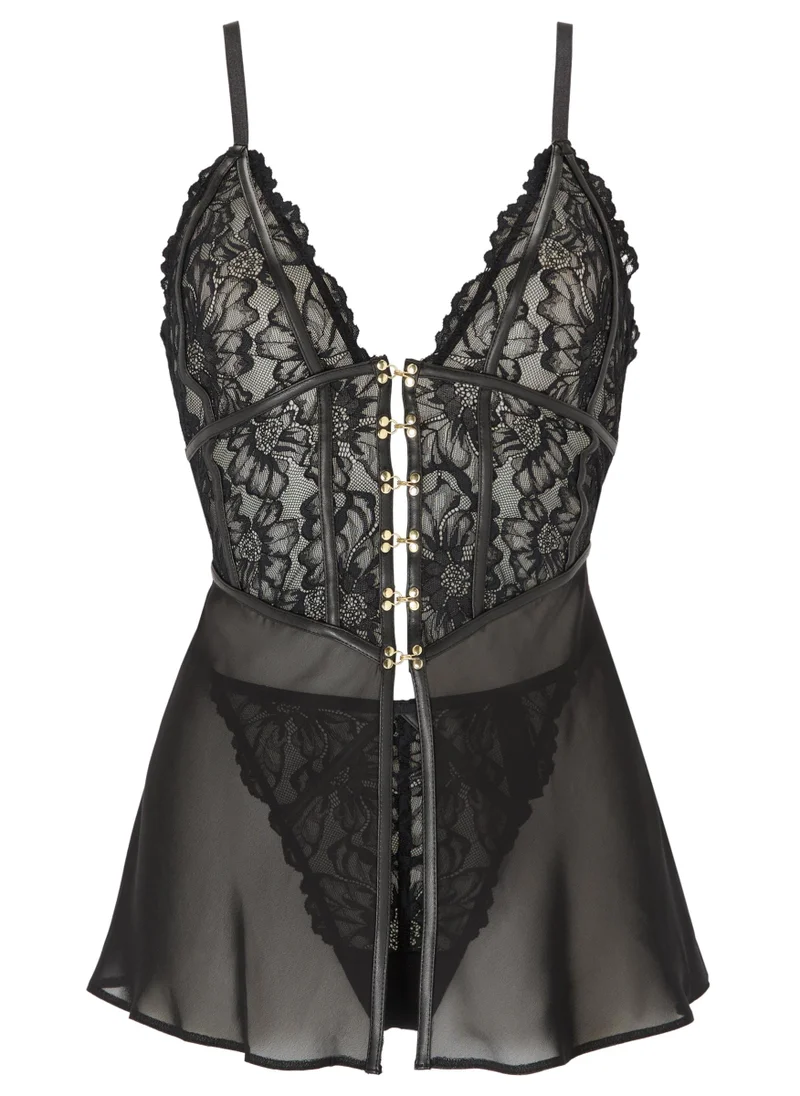 Ann Summers Ann Summers Alyssia PU Seamed Babydoll