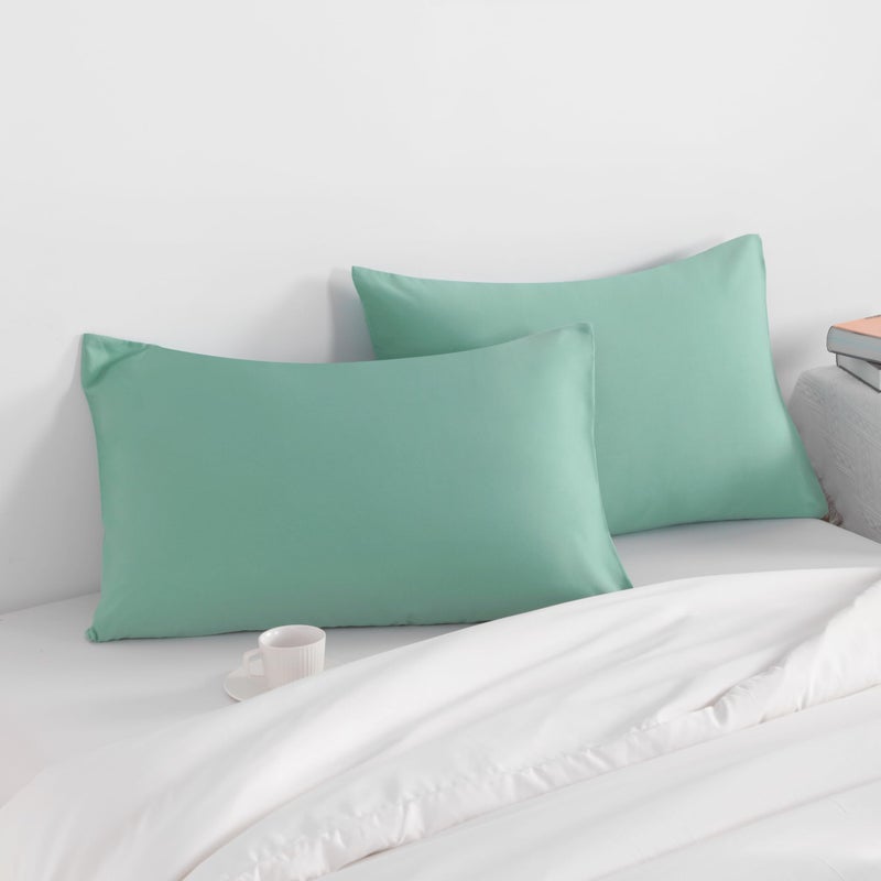 إن تي باي حالات وسادة قياسية NTBay مجموعة من 2 2 حزمة ميكروفيات microfiber 20x26 وسادة ناعم التجاعيد تتلاشى البقع مقاومة النعن - Image 2