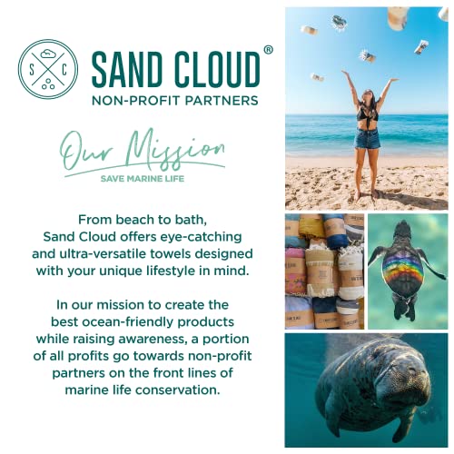 Sand Cloud Beach Towel - Sand Free - 100% Organic Turkish Cotton Yarn - Quick Dry Towel for Beach, Picnic, Blanket or Bath - As Seen on Shark Tank - Chains Blue - Image 4