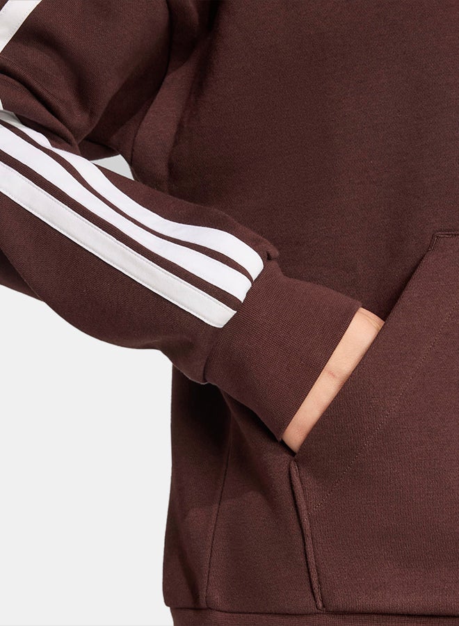 Adidas Essentials 3-Stripes Full-Zip Fleece Hoodie - Image 4
