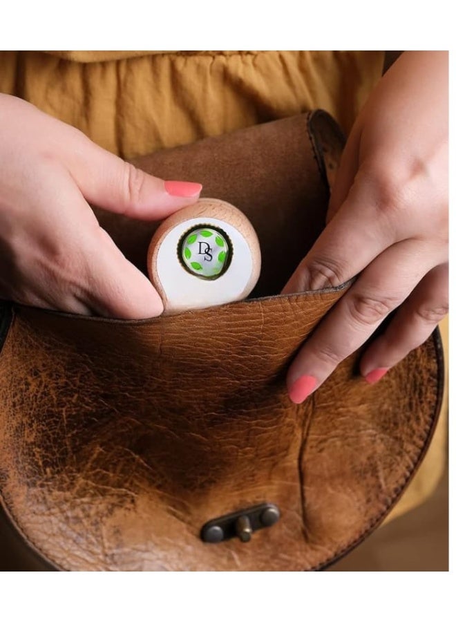 حجر منثول ، منثول لتخفيف الصداع الفوري، بلسم منثول عضوي 100% للصداع، حافظة خشب، حجم مناسب للسفر، منتج تركي، 7 جرام لكل قطعة (قطعتين) - Image 2