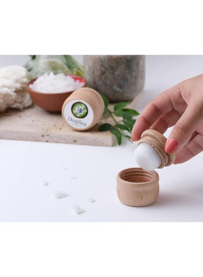 حجر منثول ، منثول لتخفيف الصداع الفوري، بلسم منثول عضوي 100% للصداع، حافظة خشب، حجم مناسب للسفر، منتج تركي، 7 جرام لكل قطعة (قطعتين) - Image 3