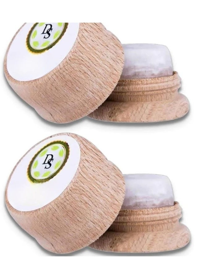 حجر منثول ، منثول لتخفيف الصداع الفوري، بلسم منثول عضوي 100% للصداع، حافظة خشب، حجم مناسب للسفر، منتج تركي، 7 جرام لكل قطعة (قطعتين) - Image 1