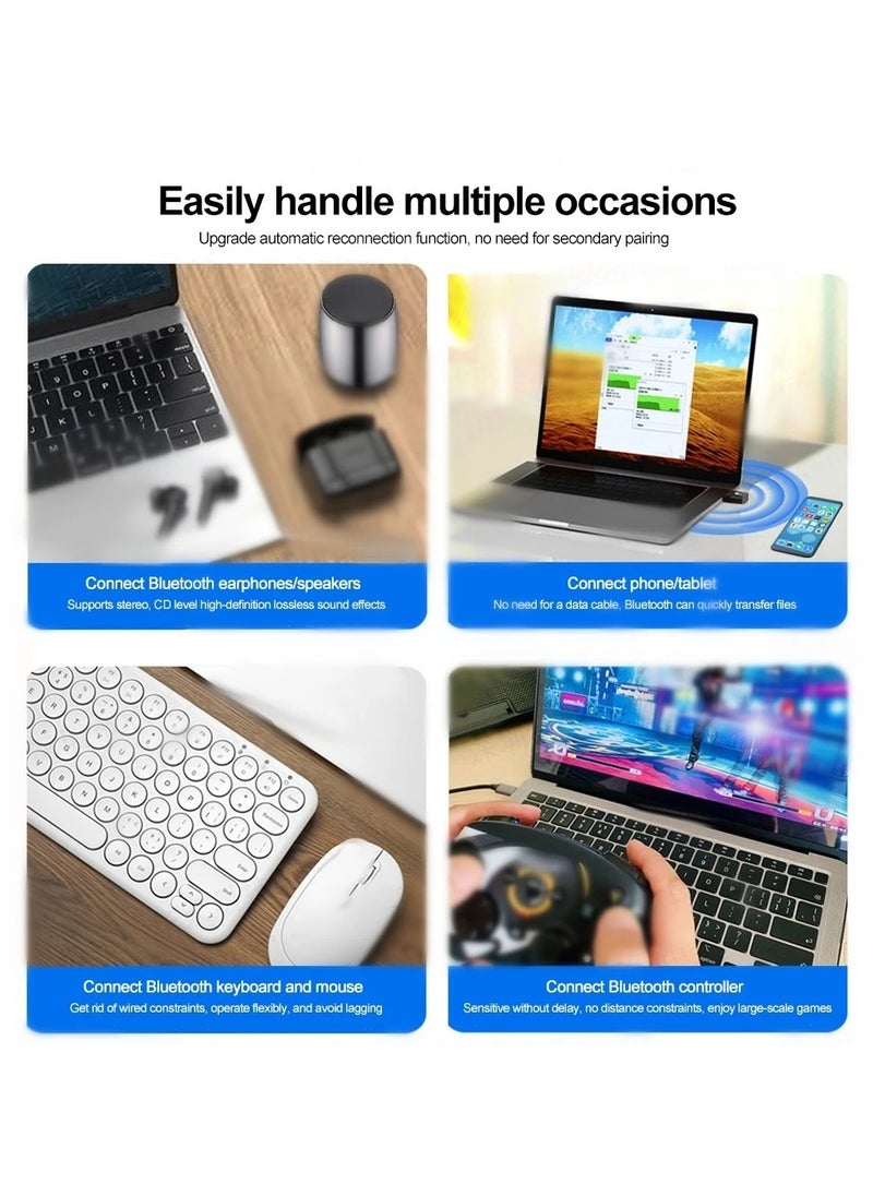 Youque - USB WiFi6 AX900 Driver Free Adapter, 900Mbps Dual Band 2.4/5Ghz Wireless Network External Receiver Transmitter for Bluthooth Printer/Keyboard/Mouse/Phone and Pad/Audio/Earphone, Mini WiFi Dongle for PC/Laptop/Desktop - Image 1