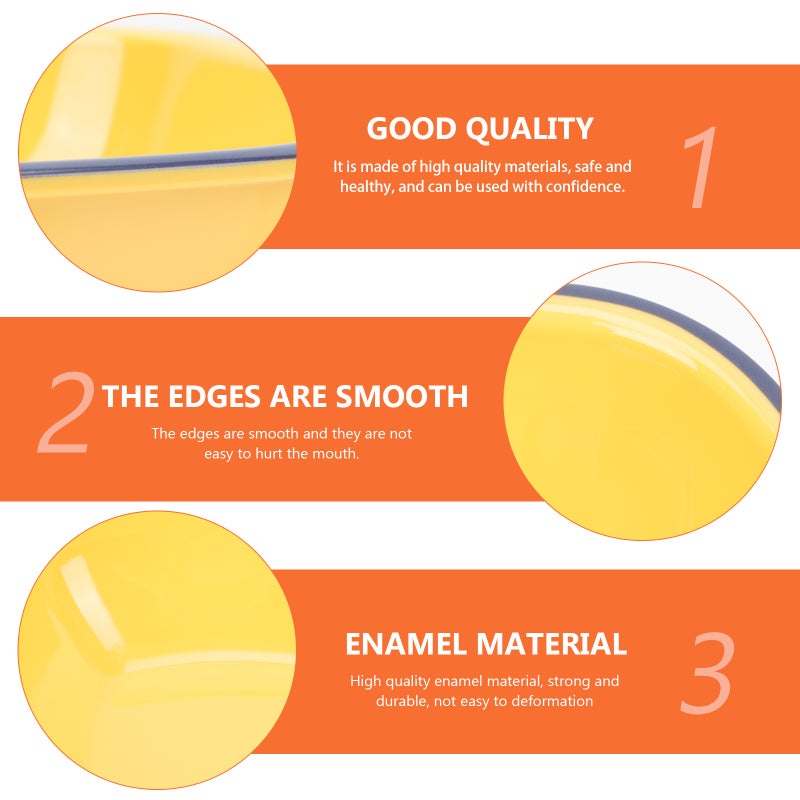 2pcs Decorative Enamel Soup Bowl Simple Food Serving Bowl Rice Bowl Household Ramen Bowl - Image 5