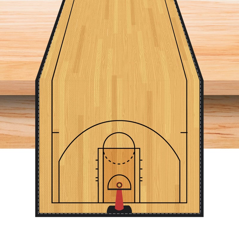 Linen 13x72 Basketball Table Runner march Madness Decor Basketball Themed Birthday Party Babay Shower Decoration and Supplies for Table