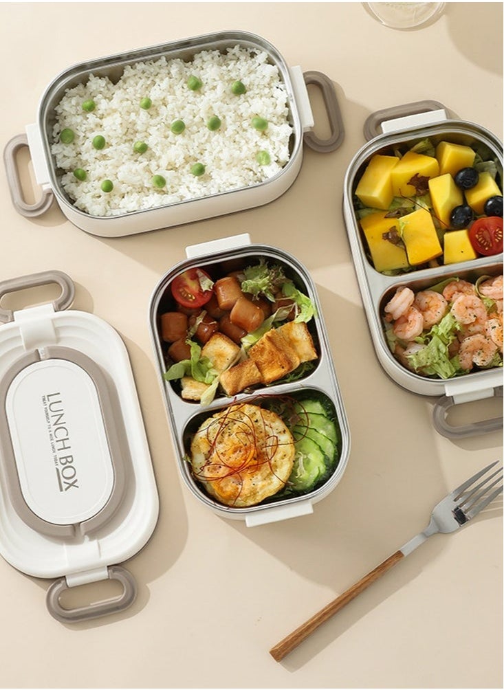 MIXDE 2400ML Leakproof Stainless Steel Bento Lunch Box with Handle  for Kids and Adults  - Image 2