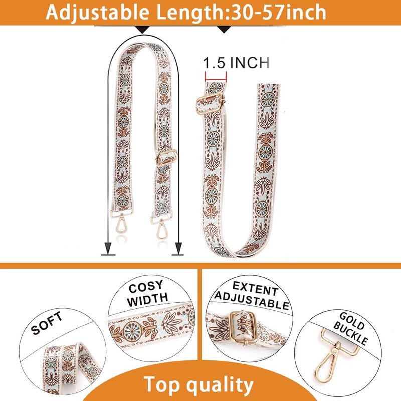 S-Jacorry Purse Strap Replacement Crossbody Handbag Strap Wide Shoulder Strap Adjustable Canvas Straps Replacement Belts - Image 4