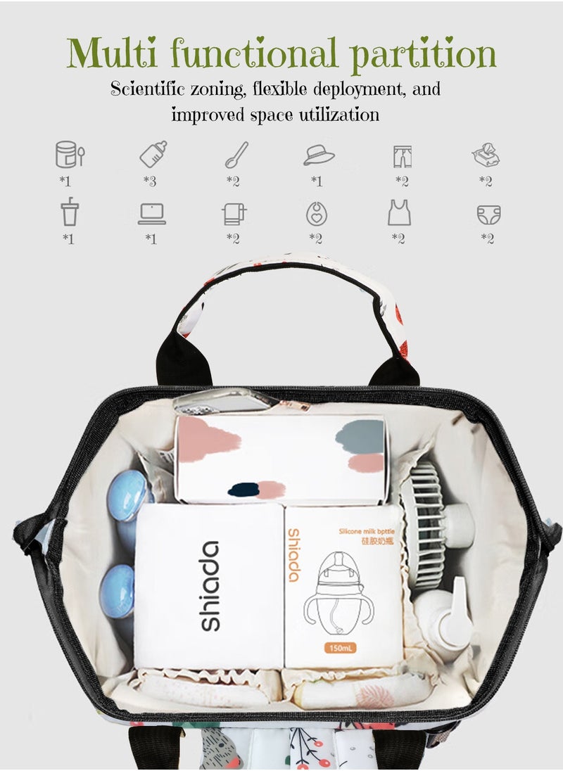 QIXITU - Baby Diaper Bag Backpack - Baby Bag for Boys and Girls, Diaper Backpack - Large Diaper Bags for Travel - Baby Gifts & Bath Search Log - Newborn Essentials & Supplies for Mom - Image 1