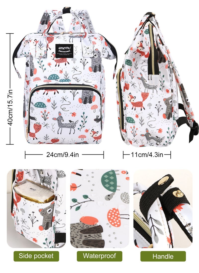 QIXITU - Baby Diaper Bag Backpack - Baby Bag for Boys and Girls, Diaper Backpack - Large Diaper Bags for Travel - Baby Gifts & Bath Search Log - Newborn Essentials & Supplies for Mom - Image 1