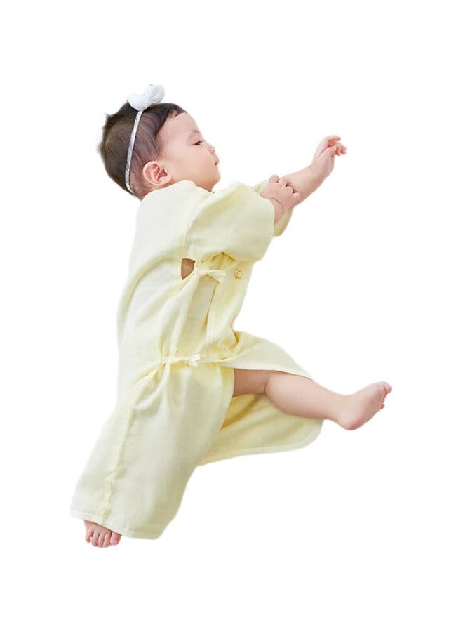 purcotton Newborn Baby Sleepwear, Full Moon Infant Monk Robe, One-Piece Clothing For Infants And Toddlers, Blue + Cloud, Size 59 - Image 1