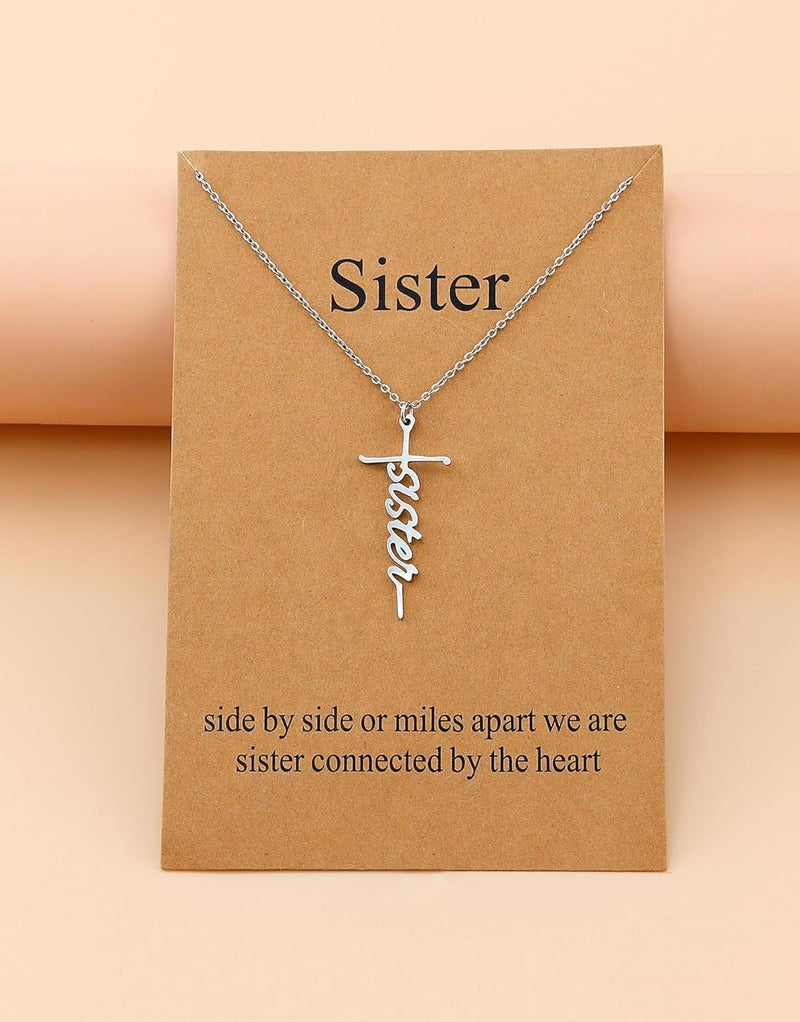 Lcherry Faith Cross Pendant Necklace for Women Religious Christian Jewelry Mother's Day Gifts for Women - Image 5