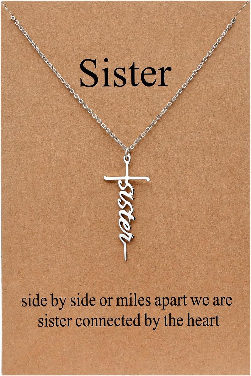 Lcherry Faith Cross Pendant Necklace for Women Religious Christian Jewelry Mother's Day Gifts for Women - Image 1