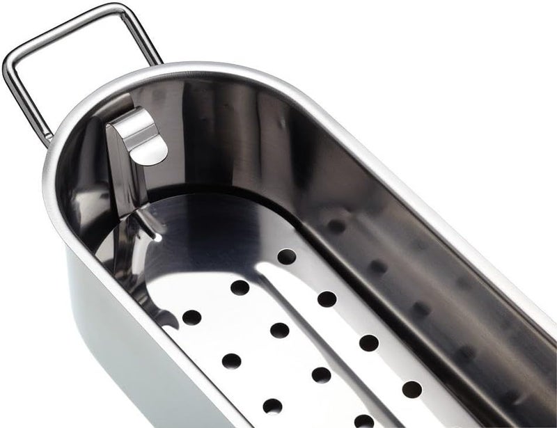 KitchenCraft Induction-Safe Stainless Steel Fish Kettle, 45.5 x 15.5 x 1 cm (18" x 6" x 4") - Image 4