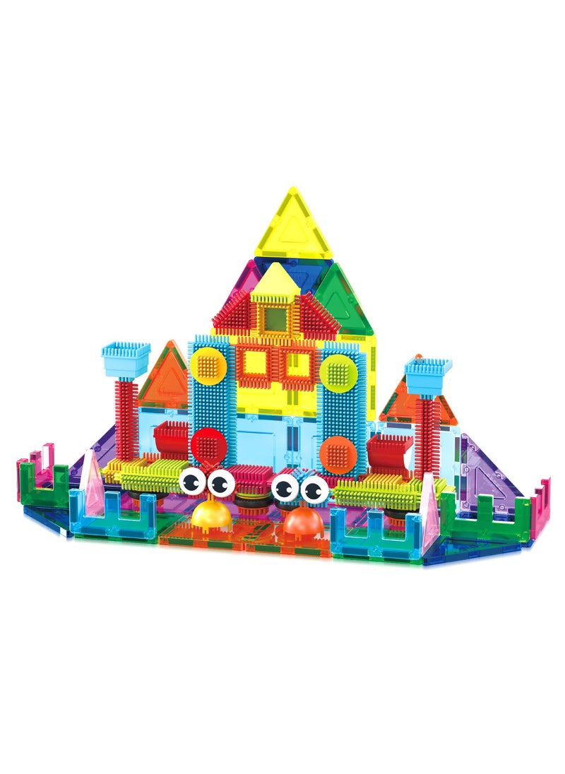 PicassoTiles Magnetic Tiles With Hedgehog Building Block Set 75 Pieces, Magnetic Tiles, Building Blocks, Educational Toy Set, Construction Building Kit For Child Brain Development  - Image 3