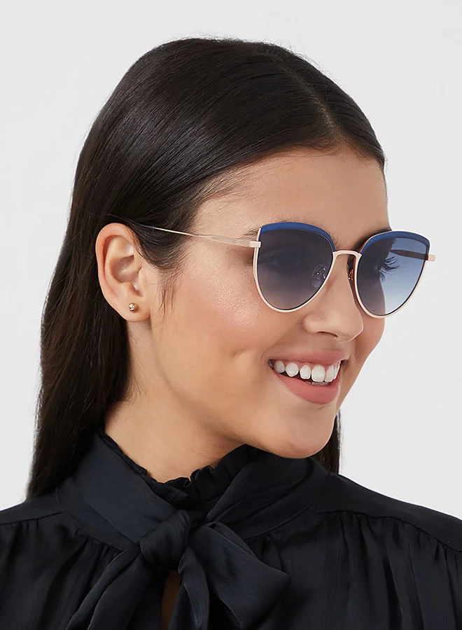 30Sundays 30Sundays AURELIA,Women Sunglasses, Cat Eye Sunglasses, UV Protection: UV400 (Blue,Blue)