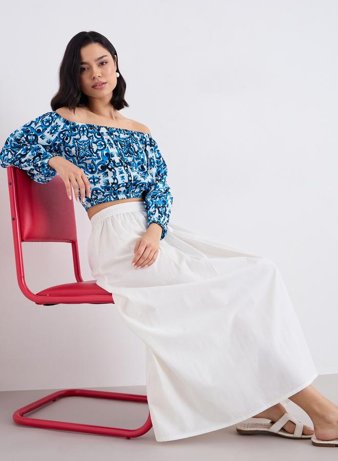 ستايلي تنورة طويلة بخصر مطاطي - Image 5