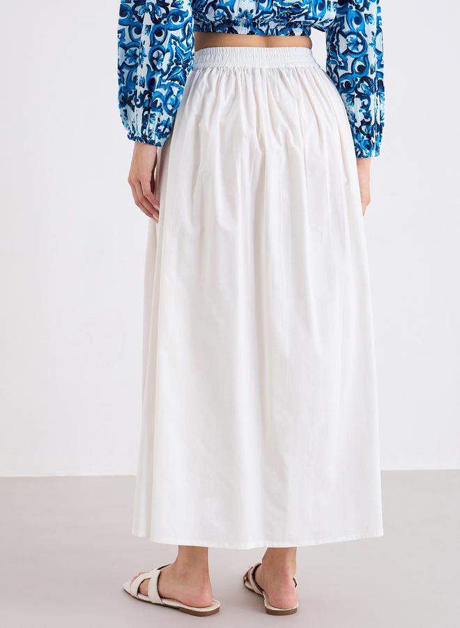 ستايلي تنورة طويلة بخصر مطاطي - Image 4