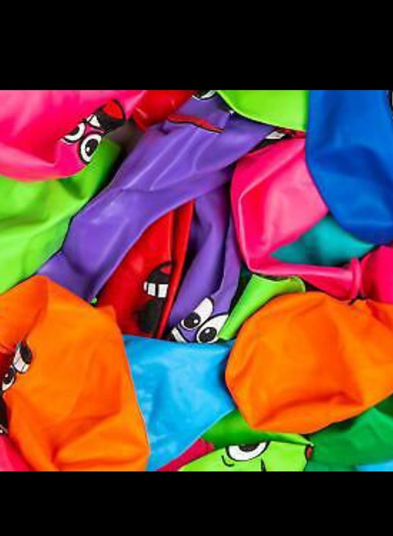 A Bag of 100 Emoji Smilies Balloons For Birthdays and parties - Image 2
