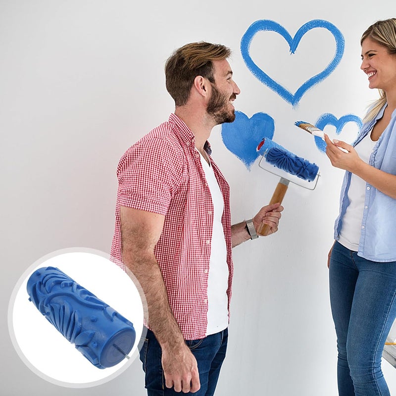 أسطوانة طلاء محببة من زيروديكو لنقش الجدران الجافة، أداة طلاء بنقوش للديكور المنزلي DIY - Image 5