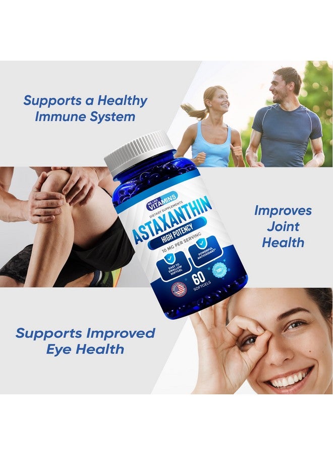 We Like Vitamins Astaxanthin 10mg Softgel - Highly Potent Astaxanthin Supplements from Haematococcus Pluvialis - Improves Eye, Joint, Skin Health & Energy Levels - 60 Count, 2 Month Supply - Image 2