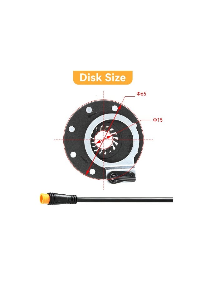 Generic Bike Power Pedal Assist Sensor for E-Bike Conversion Kit, Waterproof Connector with 8 Magnetic Points, Ideal for Mountain Bike Accessories (1 Pack)  - Image 3