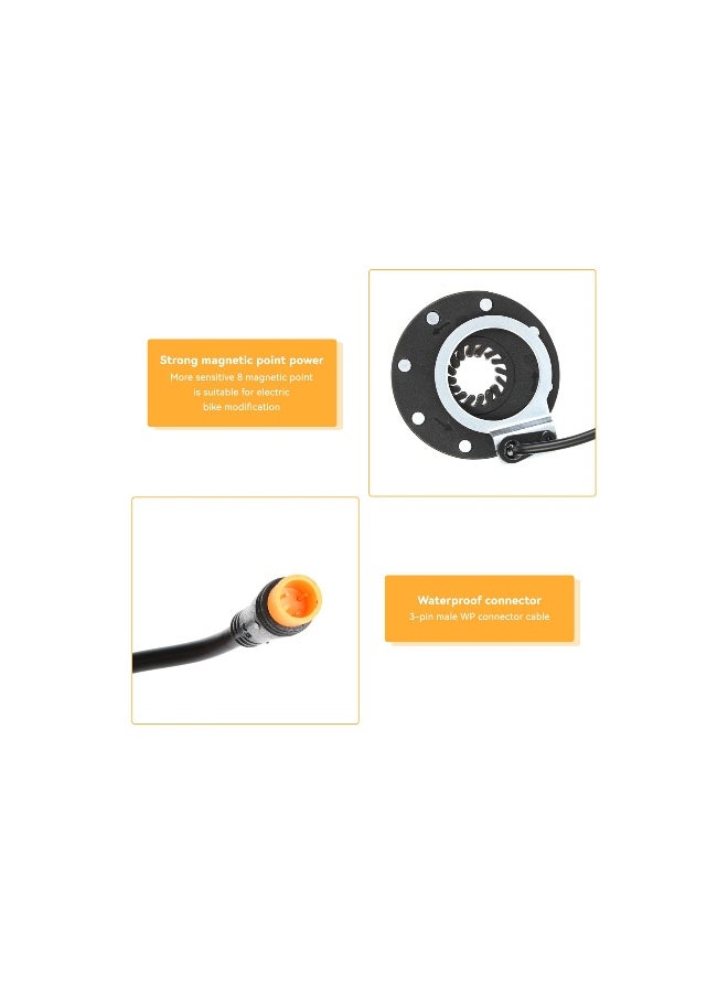 Generic Bike Power Pedal Assist Sensor for E-Bike Conversion Kit, Waterproof Connector with 8 Magnetic Points, Ideal for Mountain Bike Accessories (1 Pack)  - Image 2