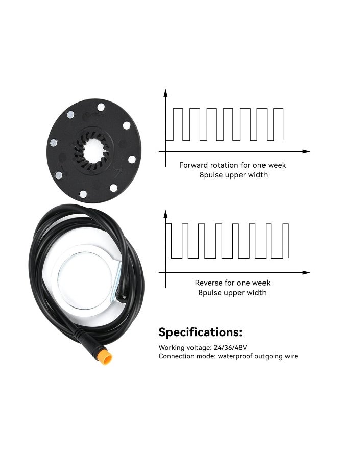 Generic Bike Power Pedal Assist Sensor for E-Bike Conversion Kit, Waterproof Connector with 8 Magnetic Points, Ideal for Mountain Bike Accessories (1 Pack)  - Image 4