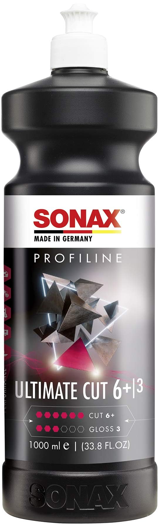 SONAX Ultimate Cut Compound Heavy Cutting Abrasive Polish for P1000 Sanding Marks Deep Paint Defects Surface Imperfections WaterBased Step 1 Correction Formula 1L 33oz 239300 - Image 2