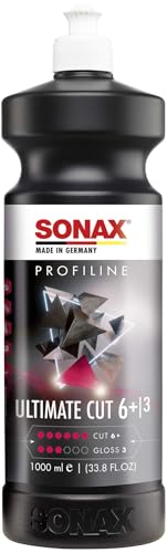 SONAX Ultimate Cut Compound Heavy Cutting Abrasive Polish for P1000 Sanding Marks Deep Paint Defects Surface Imperfections WaterBased Step 1 Correction Formula 1L 33oz 239300 - Image 1