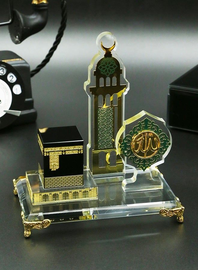 MHONGWEI Islamic Element Handicrafts, Home Decoration Gifts, Simplified Architectural Souvenirs, High-End Office Desktop Ornaments - Image 1