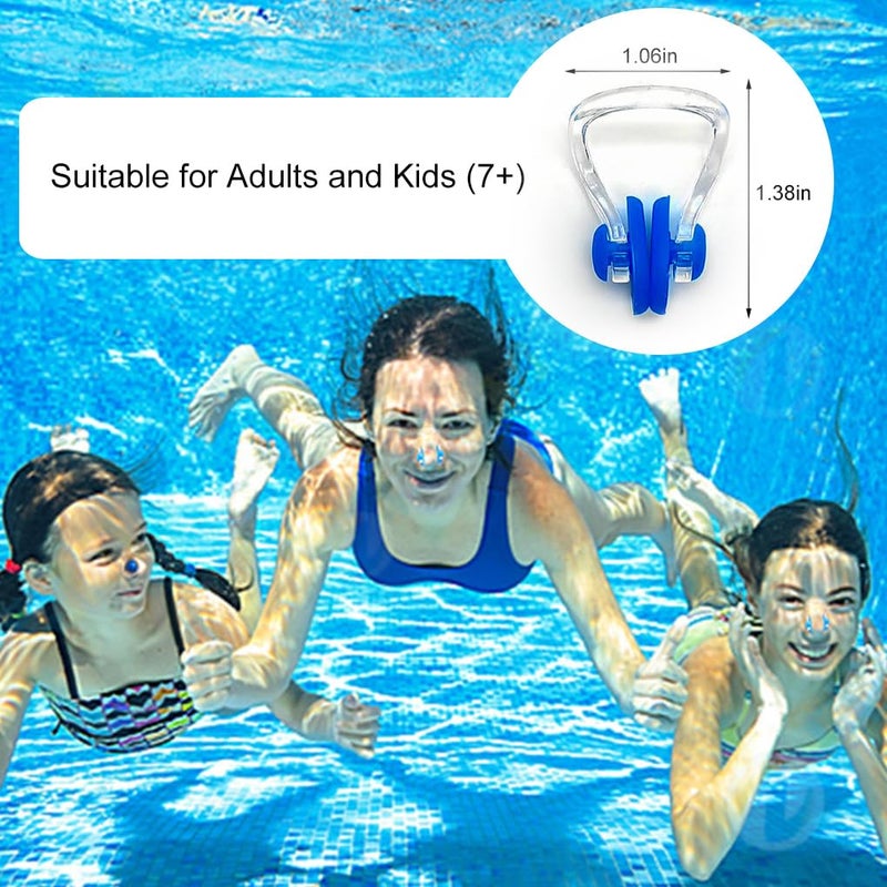 Zooshine Brbd Waterproof Silicone Swimming Nose Clip Plugs For Adults Children Age 7+ (12 Pack) - Image 2