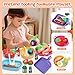 CUTE STONE Kids Play Kitchen Toy Accessories Toddler Pretend Cooking Playset with Toys Cookware and Utensils Toys Food for Cutting Play Kids Cooking Set Education Learning Gift for Boys Girls - Image 4