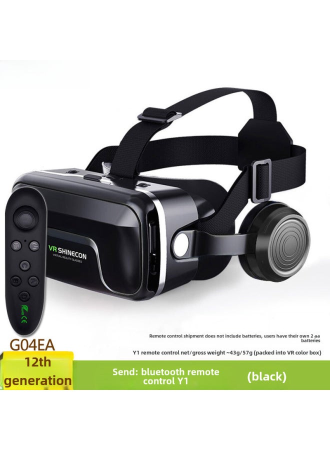 Upgraded Version VR Glasses Virtual Reality 3D Eyes Headset Shinecon G04EA Enhanced Model For Children Adults Fashion Business-Color:12 Generation Upgrade VR Y1 Black Handle - Image 1