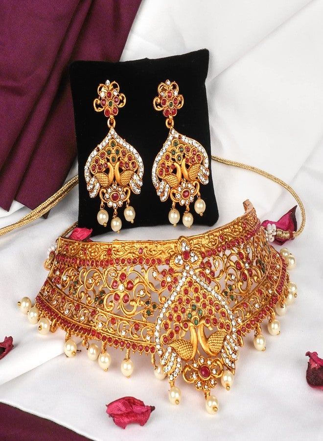 ORBIS Choker Jewellery set Temple Matte Finish - Image 4