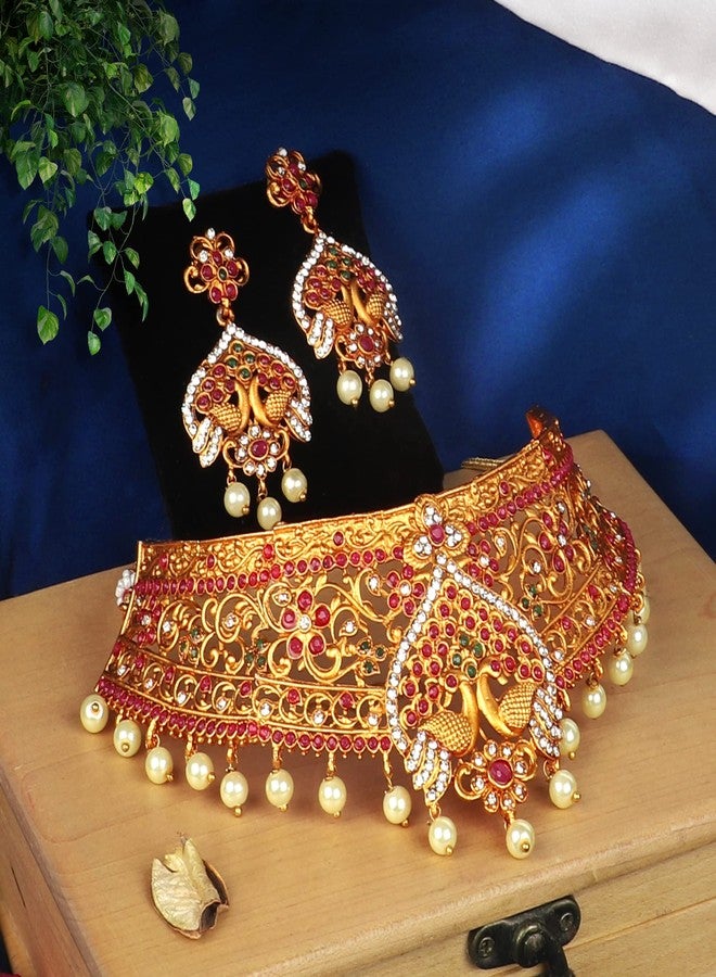 ORBIS Choker Jewellery set Temple Matte Finish - Image 3