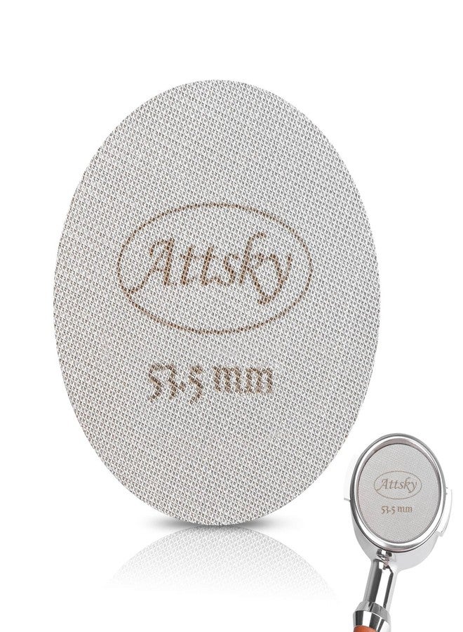 Attsky 53.5mm Espresso Puck Screen, Espresso Filter for 54mm Portafilter Filter Basket, Reusable Espresso Screen with 1.7mm Thickness 150μm 316 Stainless Steel - Image 1