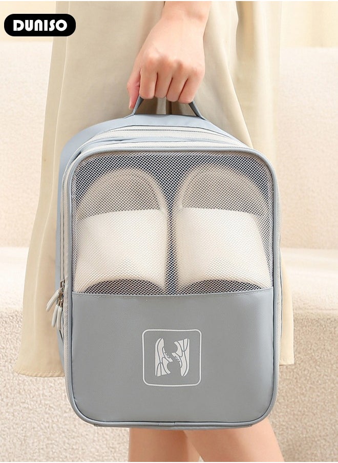 DUNISO - Shoe Bag for Travel Holds 4 Pair of Shoes, Shoe Organizer Storage Pouch for Packing with Zipper for Men and Women, Travel and Daily Use for Flying Carry on Luggage Travel Accessories - Image 1