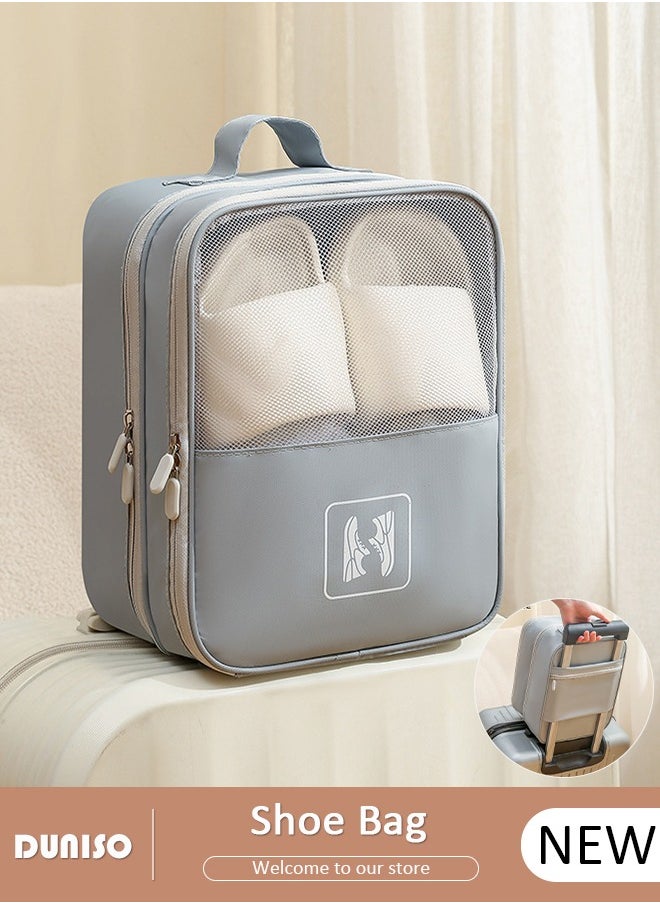 DUNISO - Shoe Bag for Travel Holds 4 Pair of Shoes, Shoe Organizer Storage Pouch for Packing with Zipper for Men and Women, Travel and Daily Use for Flying Carry on Luggage Travel Accessories - Image 1