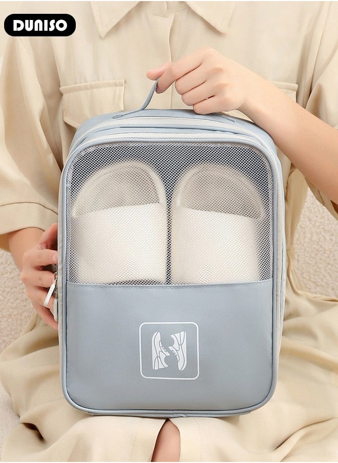 DUNISO - Shoe Bag for Travel Holds 4 Pair of Shoes, Shoe Organizer Storage Pouch for Packing with Zipper for Men and Women, Travel and Daily Use for Flying Carry on Luggage Travel Accessories - Image 1
