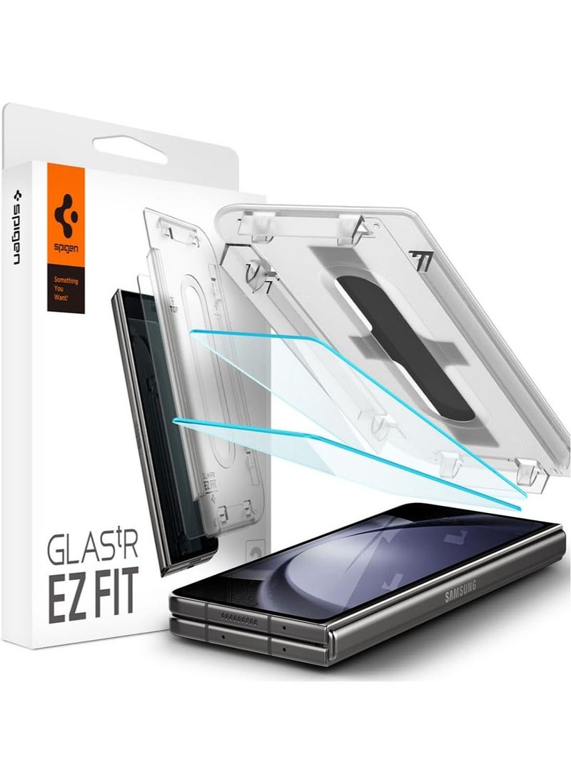 Glastr Ez Fit Samsung Galaxy Fold 5 Screen Protector Tempered Glass for Front Screen - [2 Pack]