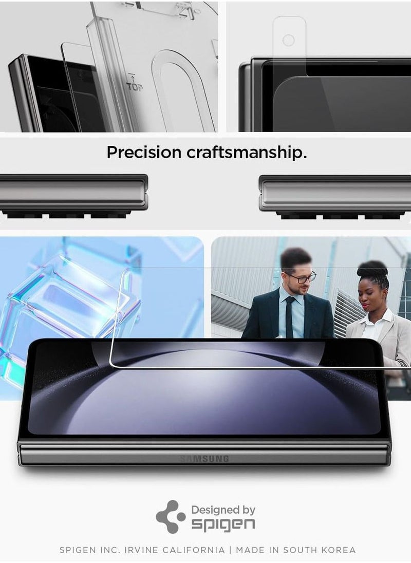 Glastr Ez Fit Samsung Galaxy Fold 5 Screen Protector Tempered Glass for Front Screen - [2 Pack]