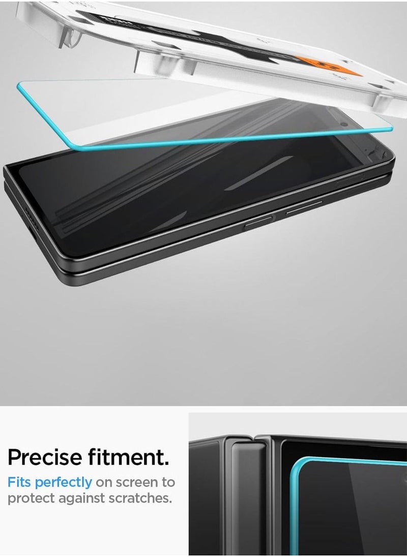 Glastr Ez Fit Samsung Galaxy Fold 5 Screen Protector Tempered Glass for Front Screen - [2 Pack]