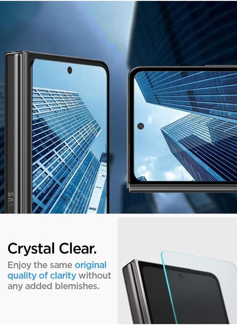 Glastr Ez Fit Samsung Galaxy Fold 5 Screen Protector Tempered Glass for Front Screen - [2 Pack]