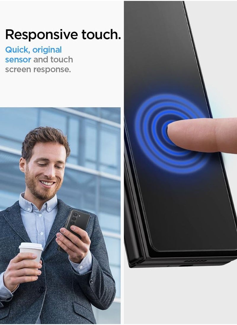Glastr Ez Fit Samsung Galaxy Fold 5 Screen Protector Tempered Glass for Front Screen - [2 Pack]