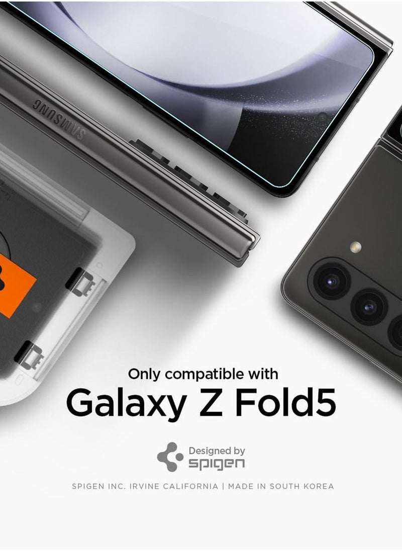Glastr Ez Fit Samsung Galaxy Fold 5 Screen Protector Tempered Glass for Front Screen - [2 Pack]