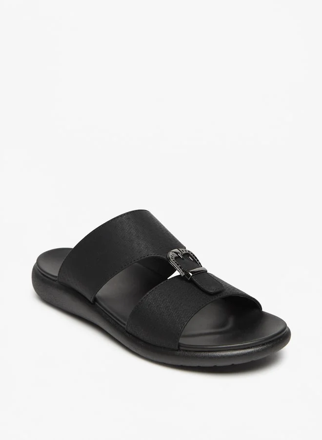LBL by Shoexpress Men's Textured Slip-On Sandal with Buckle Detail Ramadan Collection